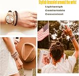AXEN 8Pcs Elastic Hair Ties Women Girls Cotton Woven Hair Bands Thick Hair view 5