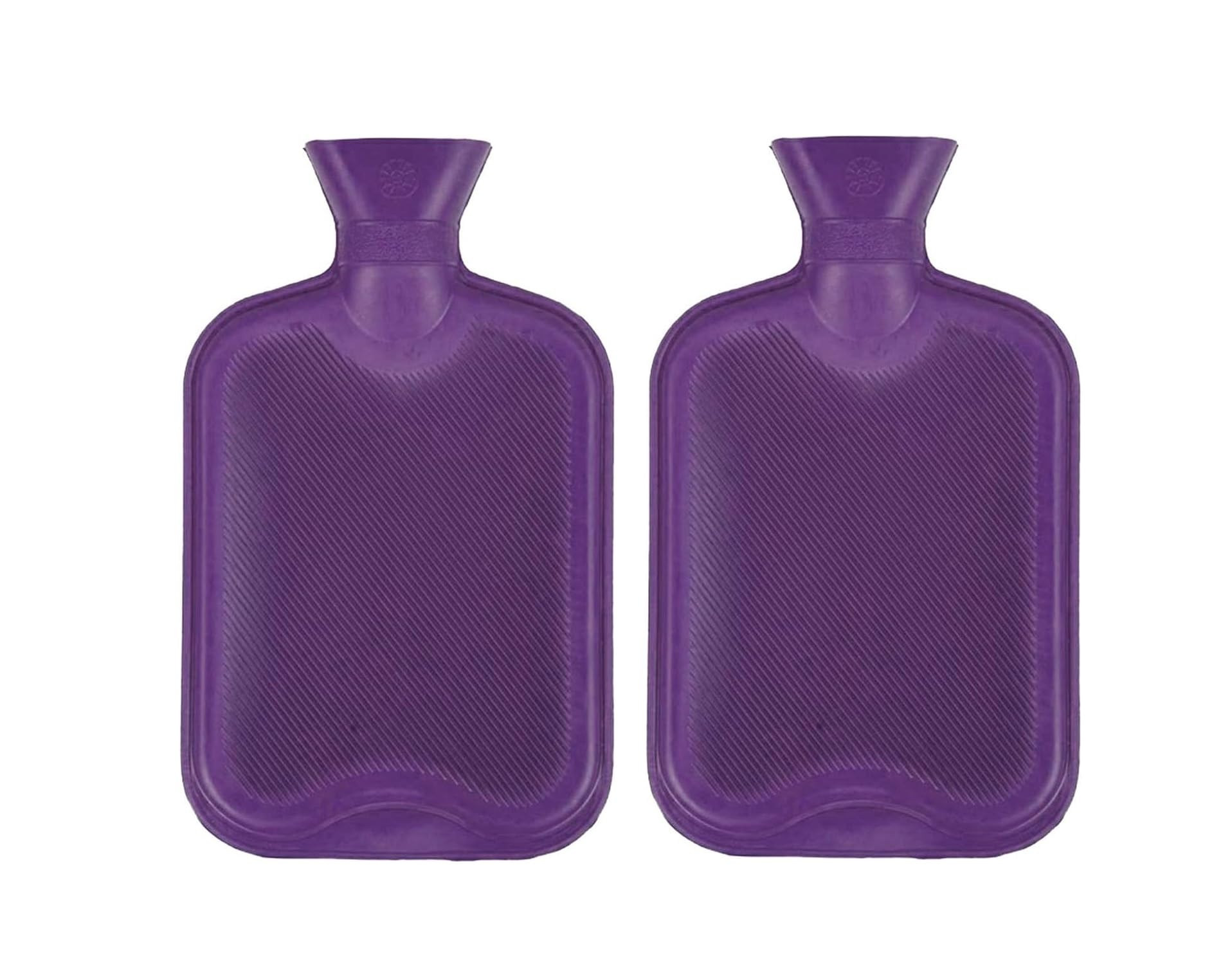 T&B® 2 Litre Purple Hot Water Bottle Traditional Pill Shaped Design Made with Natural Rubber Featuring Secure Leakproof Lid - Perfect for Easy Pain Relief at Home Or in Bed
