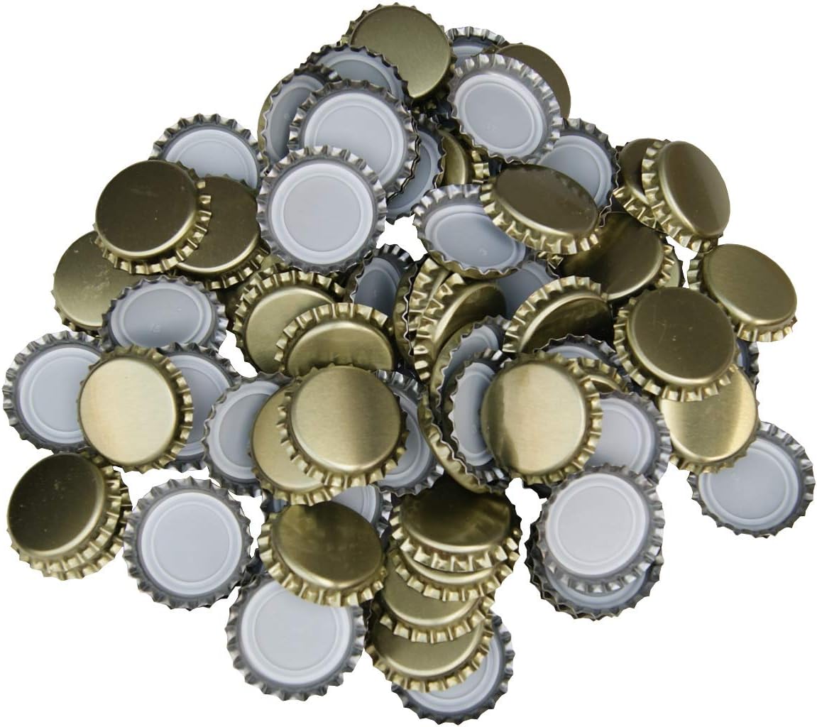BALLIIHOO Pack of 250 Crown Bottle Caps - Gold - Image 3