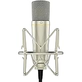 MA-67 Studio Condenser Microphone, 34mm Gold Large Diaphragm Capsule, Including Hydro Pop Filter, Metal Shock Mount, XLR Cable and Mic Bag - For Music Production, Vocal Recording and Podcasting