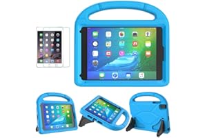 SUPLIK iPad Mini 5/4/3/2/1 Case for Kids, Durable Shockproof Protective Handle Bumper Stand Cover with 2*Screen Protectors for 7.9 inch Apple iPad Mini 5th/4th/3rd/2nd/1st Generation, Blue