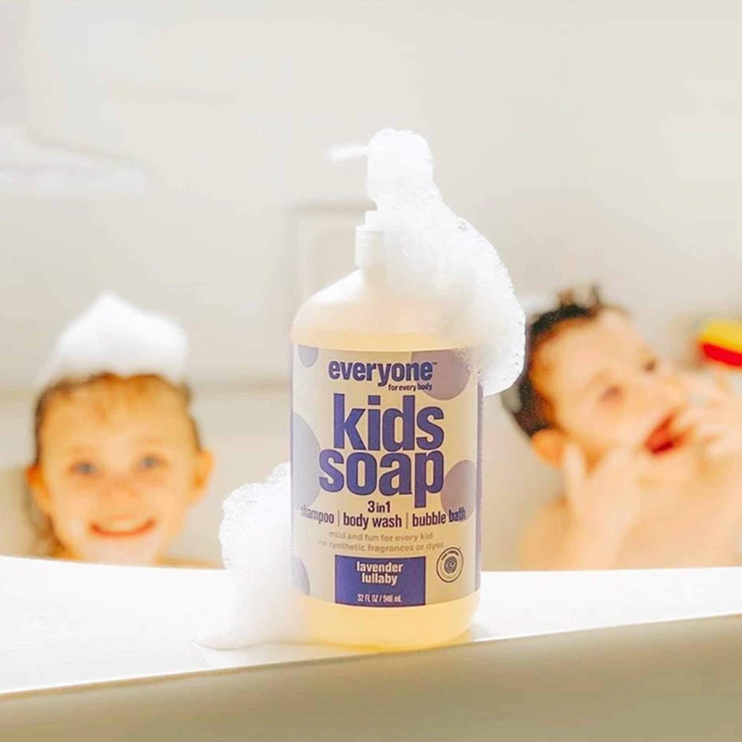 Everyone 3-in-1 Kids Soap: Shampoo, Body Wash, and Bubble Bath, Lavender Lullaby, 32 Ounce, 2 Count : Beauty