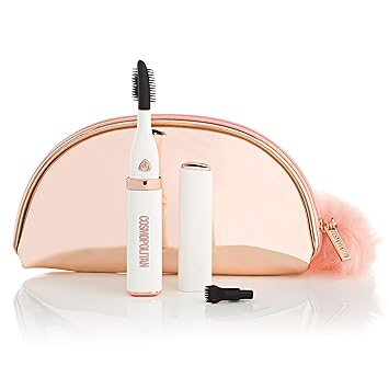 COSMOPOLITAN Beheizte Wimpernzange | Wiederaufladbarer Elektrischer Wimpernformer für Echte & Künstliche Wimpern | 2 Aufsätze