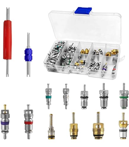 Car Air Conditioning Gas 50PCS Car SUV Repair A/C R134a R12 High Low Side Valve Core Port Air Con Regas Kit R134a - Foto 10