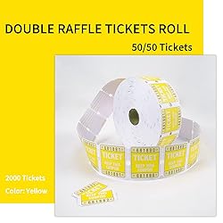 L LIKED Raffle Tickets Double Roll 2000 Tickets