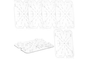 Zubebe 6 Pcs Plastic Drain Shelf for Size Food Pan Clear Plastic Grate Acrylic Food Drain Trays for Kitchen Restaurant Hotel (1/2)