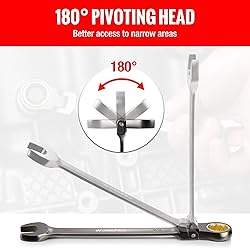 WORKPRO 8-piece Flex-Head Ratcheting Combination