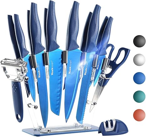 Wanbasion 16 Pieces Kitchen Knife Set 
