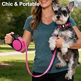 Taglory Retractable Dog Lead 5 m Pink 45 kg Anti-Tangle Heavy Duty Nylon view 7