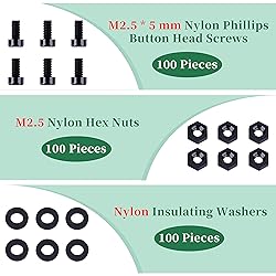Pzsmocn 300 Pieces/100 Sets M2.5 * 5 mm Plastic