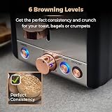 Tower Cavaletto T20036RG 2-Slice Toaster Defrost Reheat 850W Rose Gold view 4
