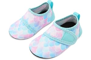 JIASUQI Baby Boys and Girls Barefoot Swim Water Skin Shoes Aqua Socks for Beach Swim Pool
