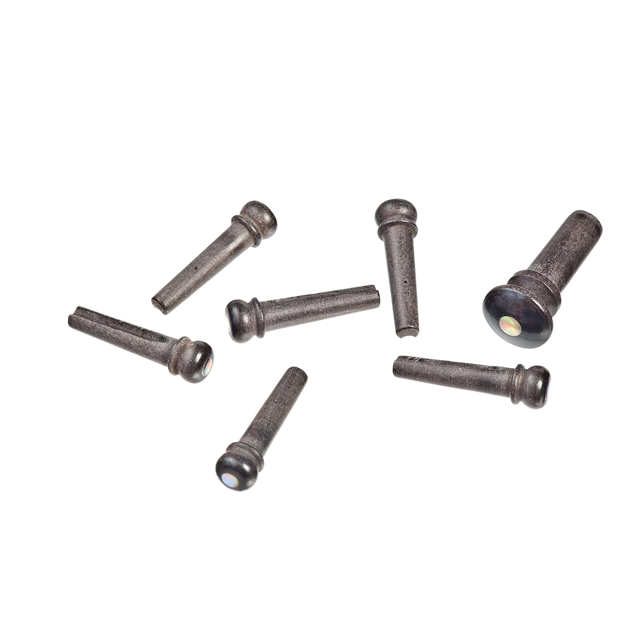 Planet Waves PWPS2 Ebony Bridge Pins with End Pin Set - Abalone Inlay, 4.0 in*0.3 in*5.0 in