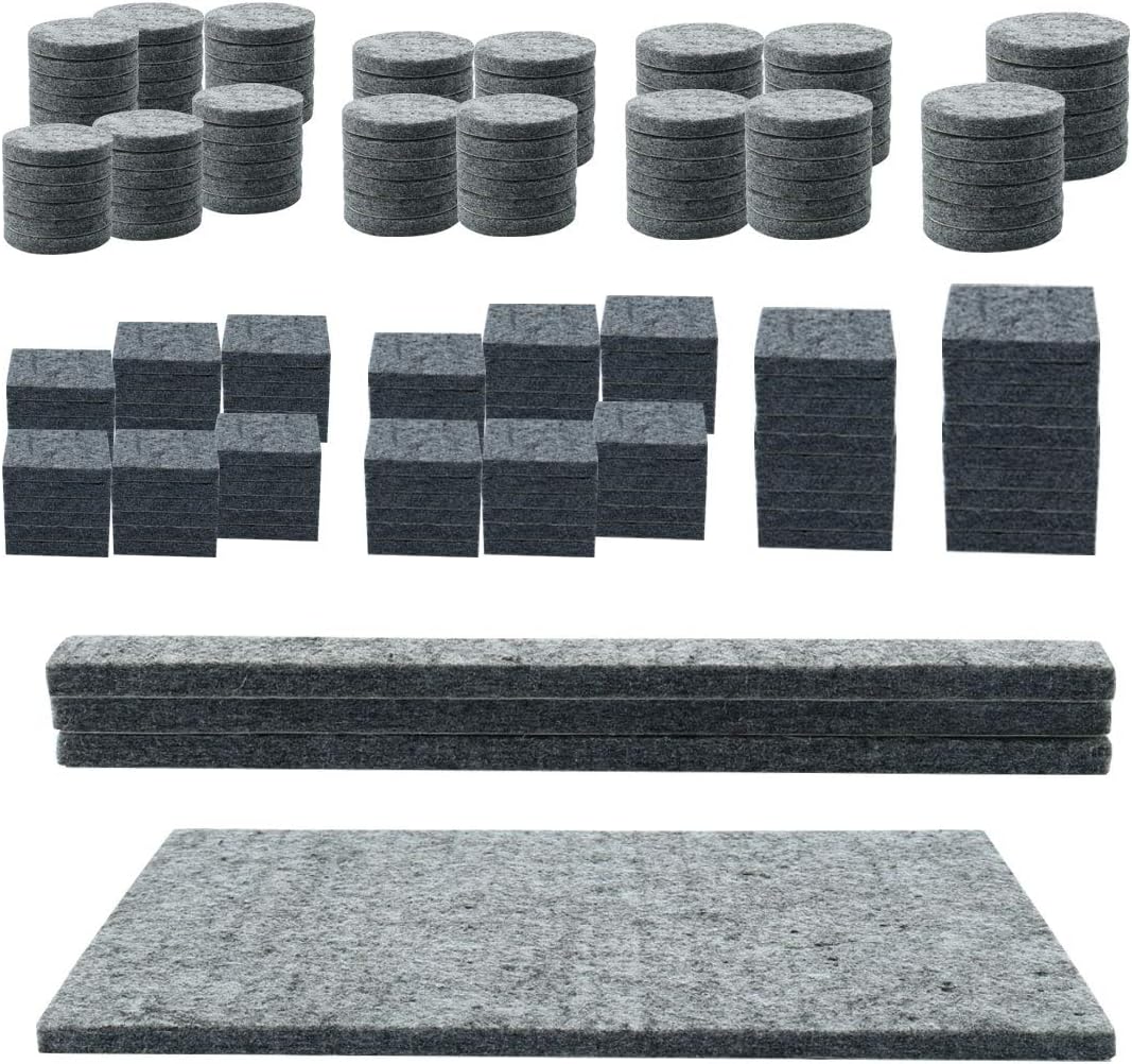 uxcell 192pcs Furniture Pads Selfstick Nonslip Antiscratch Felt Pads