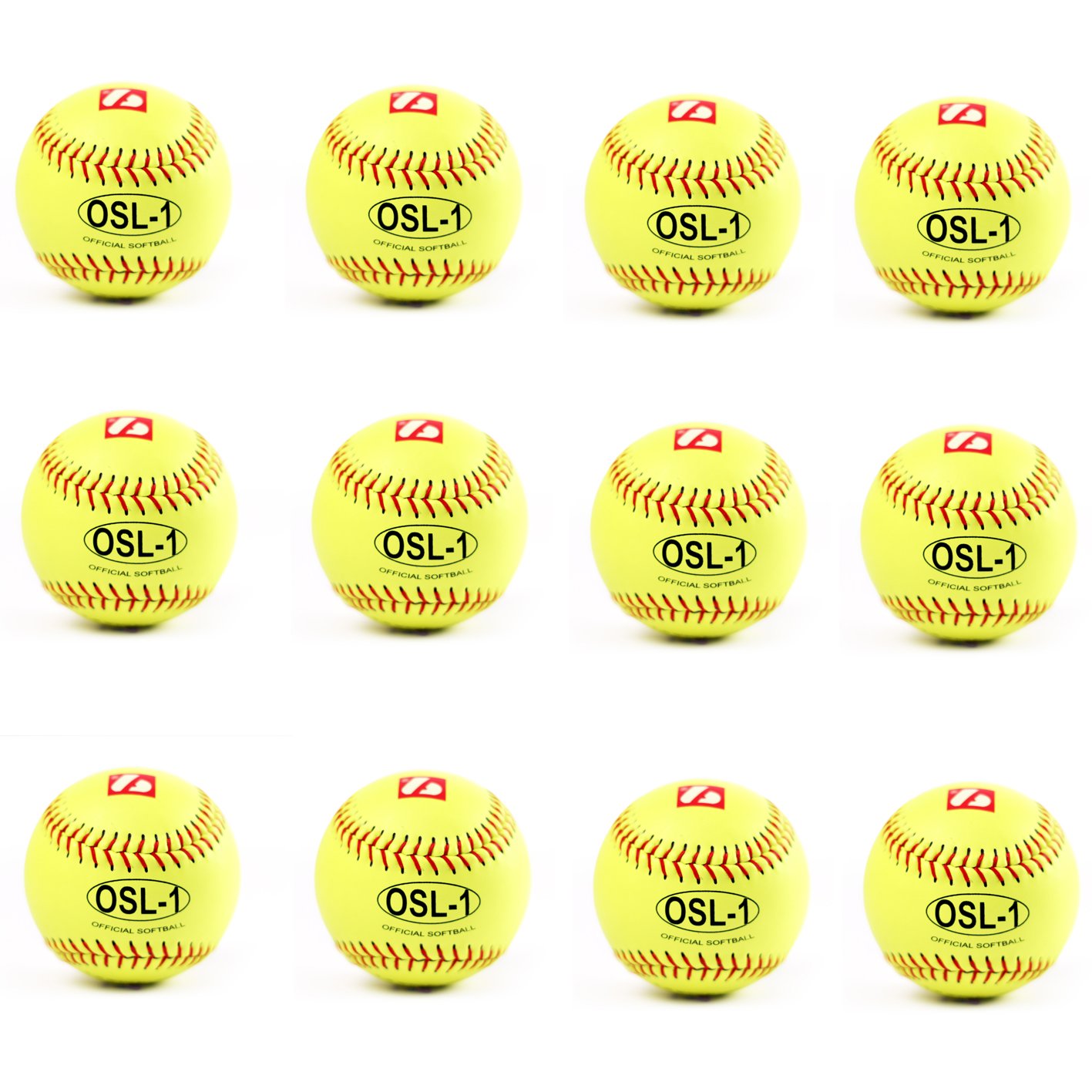BARNETT OSL-1 high competition softball ball, size 12", yellow, 1 dz