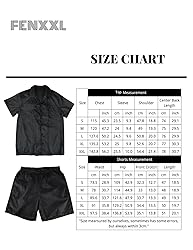 Fenxxxl Men's Linen Shirts and Shorts Short Sleeve