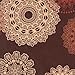 Covers For The Home Deluxe Elastic Edged Flannel Backed Vinyl Fitted Table Cover - Medallion Pattern - Small Round Oblong Oval - Fits Tables up to 40