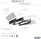UAP MailPlate 12" Letterplate Matt Chrome Premium Draught Proof Letter Box view 6