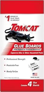Tomcat Glue Boards with Eugenol for Enhanced Stickiness, 4 Glue Boards