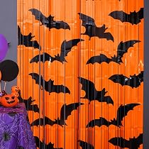 Amazon.com: Mega-L Halloween Party Decorations, 4 Packs Black Bat ...