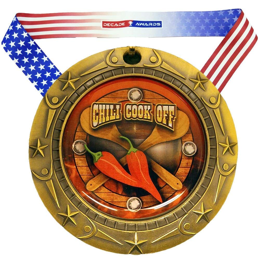 Decade Awards Chili CookOff Medal World Class Medal 3 Inch Wide Chili