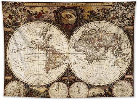 Amazon Co Jp Lb タペストリー インテリア 世界地図2 壁掛け おしゃれ 壁飾り モダン インテリア 多機能 布ポスター お店 雑貨 個性ギフト 150ｘ100cm ホーム キッチン