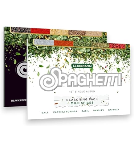 Amazon.com: LE-SSERAFIM Spaghetti 1st Single Album (3 ver. SET