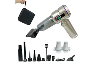 Frumeo 7-in-1 Powerful Car Vacuum Cleaner Cordless, 22000PA Mini Handheld Vacuum with LED Display, 3 Modes, Brushless Motor P