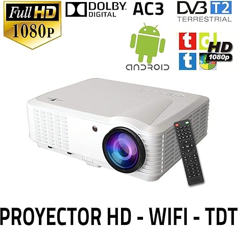 Proyector con tdt modelo SG100, soporta AC3, MKV, AVI HD, lampara ...