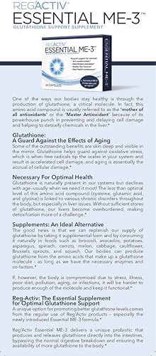 Reg'Activ Essential ME-3, 30 Capsules. A Glutathione-producing Probiotic  That Delivers Glutathione to The Intestine for Efficient Guthatione  Supplementation in Kenya