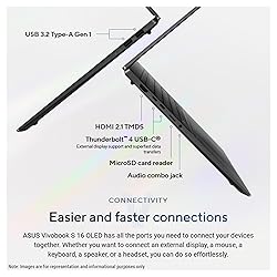 ASUS Vivobook S 16 AI Laptop, Intel Ultra