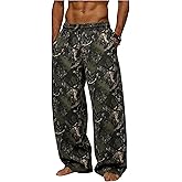 Lsweioad Mens Baggy Camo Pants Graphic Sweatpants with Pockets Camouflage Cargo Joggers Men for Gym Casual