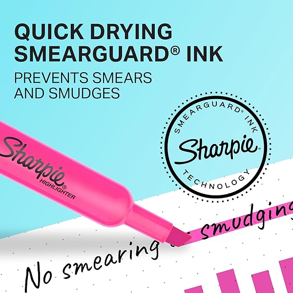 SHARPIE TANK HIGHLIGHTERS, CHISEL TIP, ASSORTED FLUORESCENT, SIX ASSORTED COLORS, 12 COUNT – BACK TO SCHOOL, OFFICE, TEACHER SUPPLIES