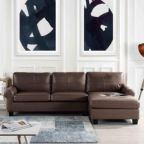 Amazon Com Casa Andreamilano Exp404 Dbr Brown Sectional Left
