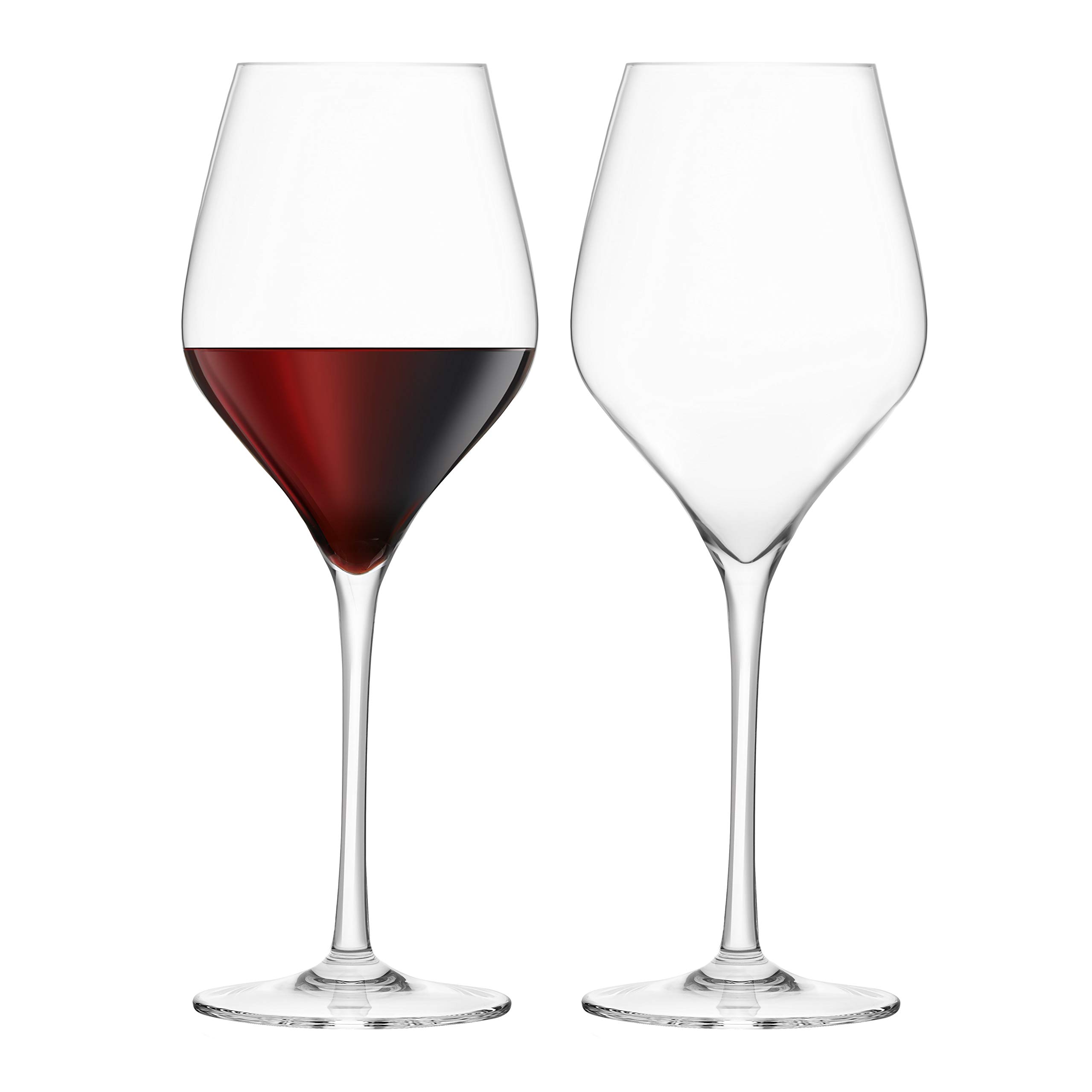 Final Touch 100% Lead-free Crystal Red Wine Glasses Goblets Made with DuraSHIELD Titanium Reinforced for Increased Durability Tall 26 cm 620ml - Pack of 2