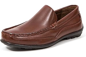 Deer Stags Boys' Booster Driving Moc Slip-On Loafer Flats Dress Shoes