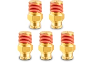 ANRIWT 1/4" DOT Air Fittings,DOT Brass Push to Connect Fitting, Air Brake Line Fittings Connector - Male Straight 1/4" Tube OD x 3/8" NPT for Trucks Trailers Use and Air System (5PCS)