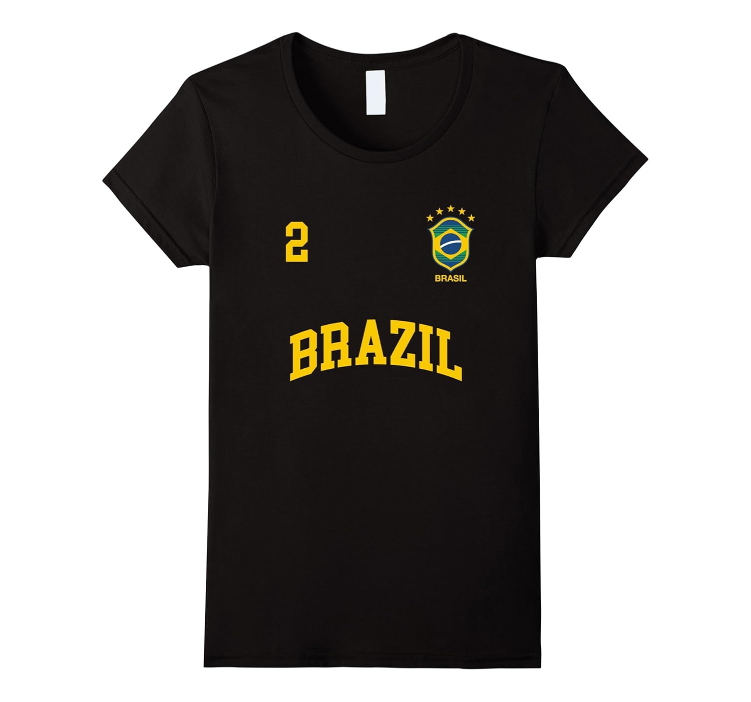 Brazil TShirt Number 2 Brazilian Soccer Team Sports Shirt
