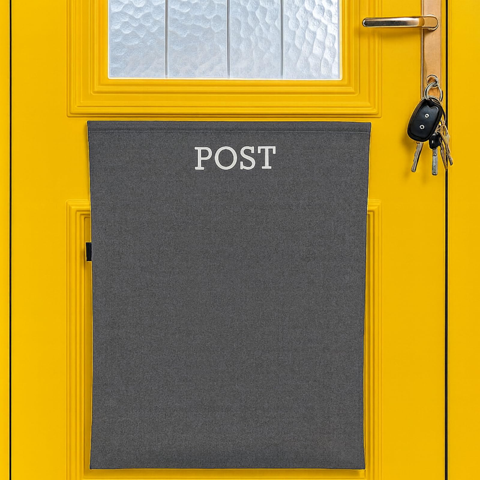 Post Catcher for Letterboxes [Grey] No Tools or Screws Needed – Dog Proof Letter Box Mail Catcher Bag (Grey)