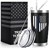 Qtencas Gifts for Police Officers, Thin Blue Line Polices Tumbler, Police Officer Gifts, Polices Academy Graduation Gift for Men, Birthday Xmas Cop Gift for Men, 20 Oz