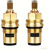 Ceramic Faucet Cartridge Set for Grohe 45882000 45883000 | Also Fits Hansgrohe 94008000 94009000, Replacement Hot &amp; Cold Ceramic Valve Cartridges - 2 Pack