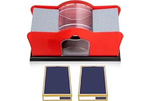 Autotron Manual Card Shuffler: Uno Card Shuffler, Comes with Two Decks of Playing Cards. Suitable for Playing Games Such as Uno, Hold'em, Blackjack, Rummy, Phase 10, Skip-Bo, and More