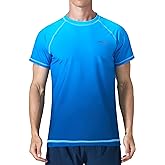 Mens Swim Shirts UPF 50+ Sun Protection Quick Dry SPF Rash Guard Outdoor Beach Fishing T Shirts