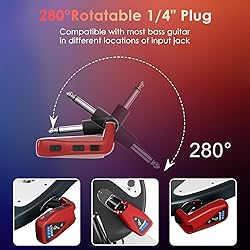 Wireless Guitar System: 164 Feet Range Wireless