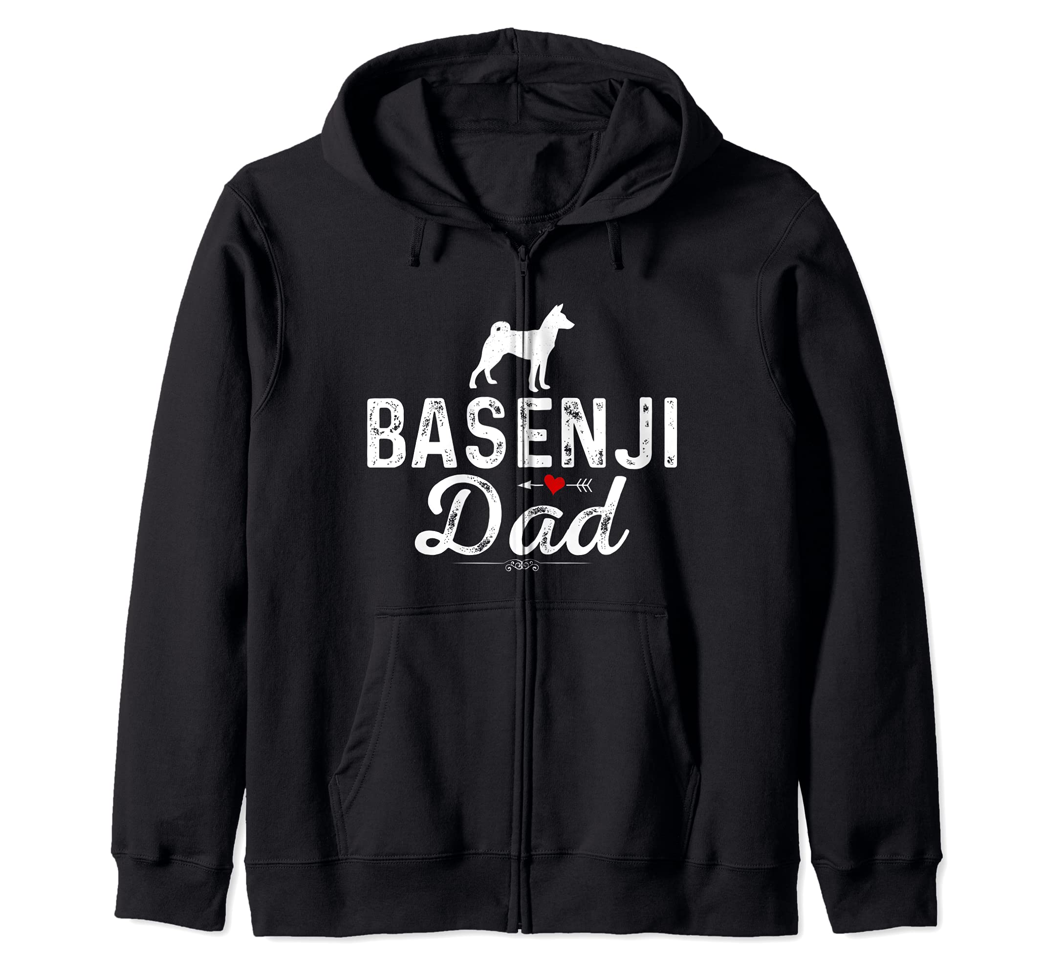 Basenji Dad funny Dog dad Best Pet owner Basenji Daddy Zip Hoodie