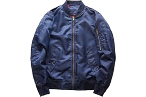 Men's Fighter Pilot Flight Jackets Military Casual Fall Winter Jacket Lightweight Bomber Jacket