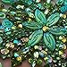 Gorgeous Pure Handmade Beaded Bling Bright Crystal Patches Sew on AB Rhinestones Waist decoration Applique with Stones Sequins Beads DIY Craft Belt for Wedding Dress Decor Decorations (green)