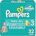 Pampers Baby Dry Diapers - Size 3, 32 Count, Absorbent Disposable Diapers