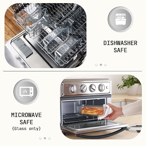 CUISELECT 5 PACK 36 OZ GLASS MEAL PREP CONTAINERS WITH LIDS, REUSABLE GLASS FOOD STORAGE AIRTIGHT LUNCH CONTAINERS WITH LIDS, LEAK PROOF, MICROWAVE, OVEN, FREEZER AND DISHWASHER SAFE (GRAY)