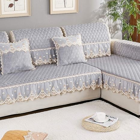 Amazon Com Sandm Vintage Lace Suede Couch Cover Plush Sofa